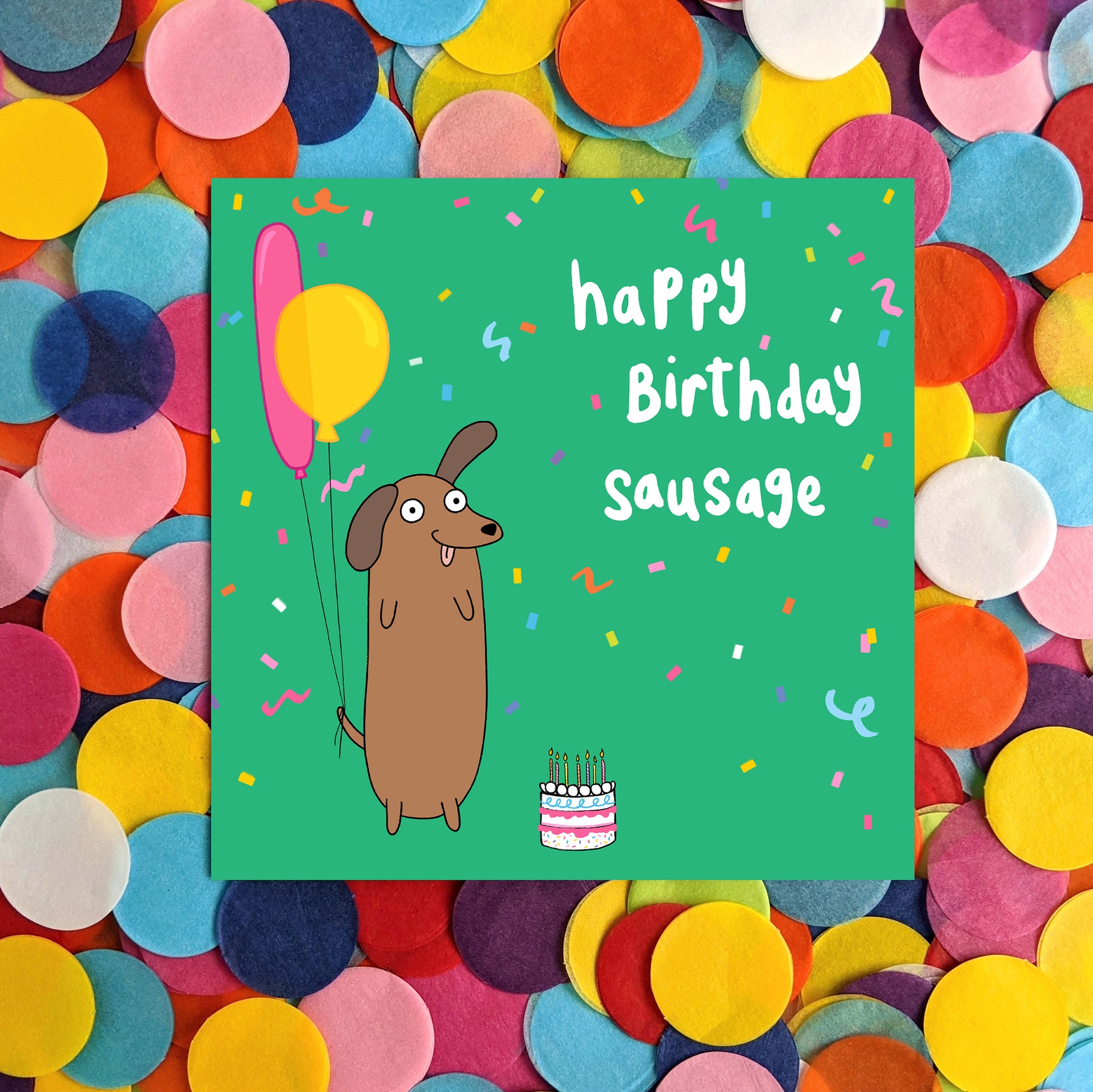 Happy Birthday Sausage Dog Card 
