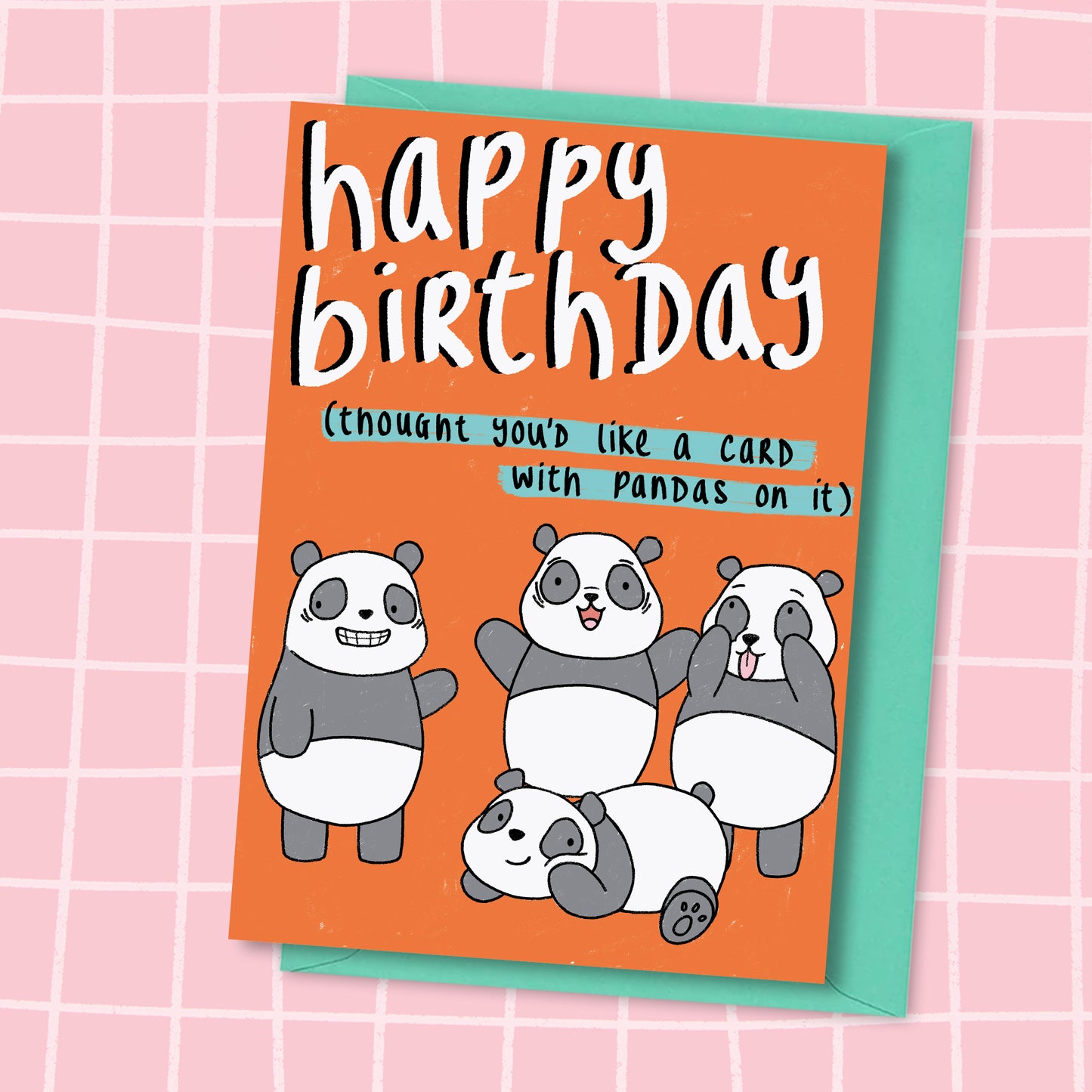 Funny Pandas Birthday Card 