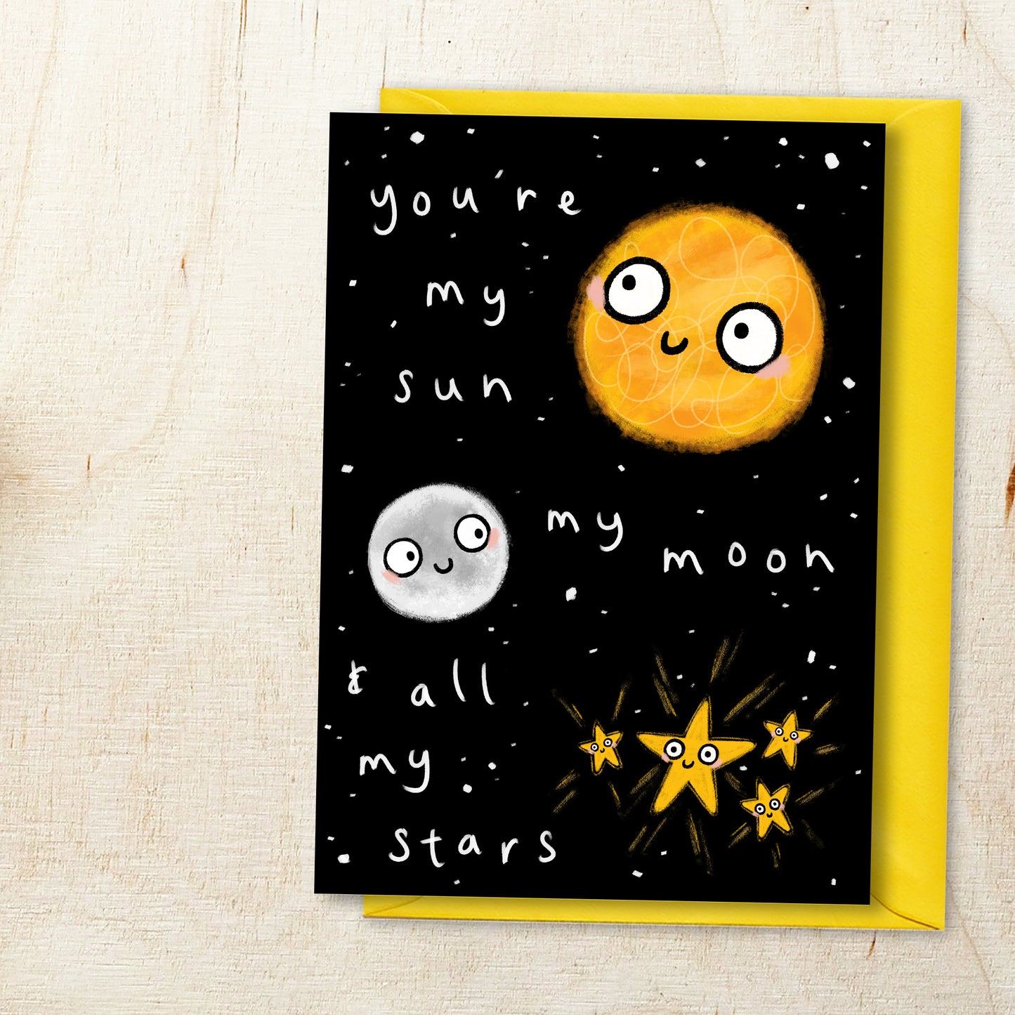 Sun, Moon and Stars Love Card 