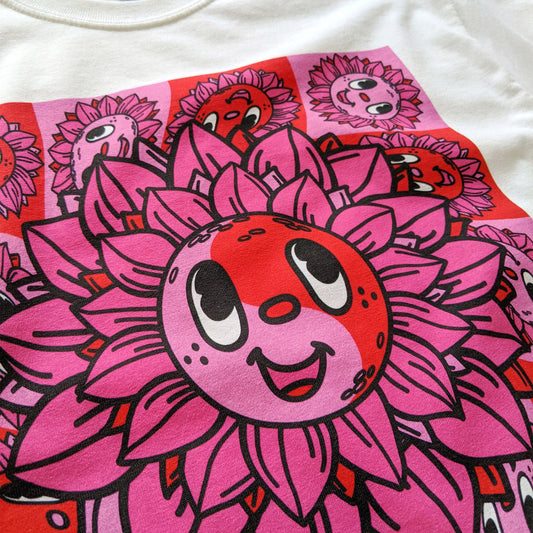 sunflower illustration t shirt 