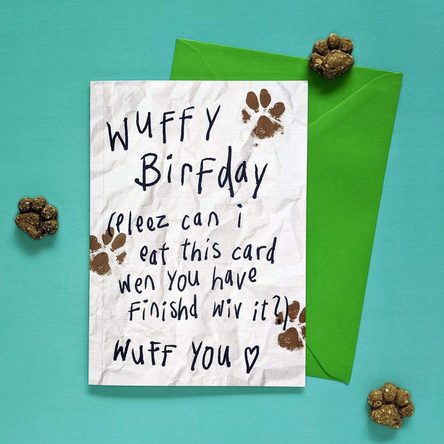 Wuffy Birfday From The Dog Birthday Card