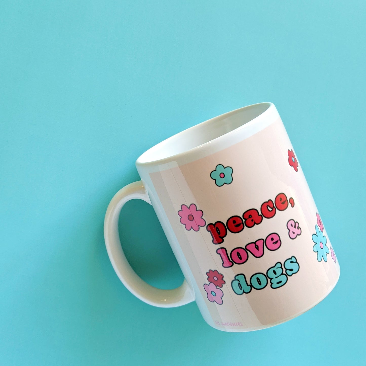 peace love dogs mug coffee tea 